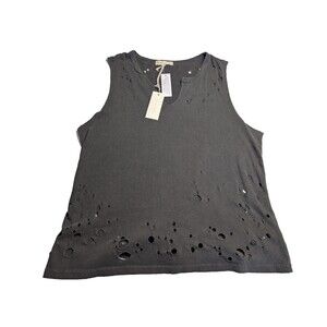 Buckle B Distressed V-Neck Tank Top Gray Small NWT Casual